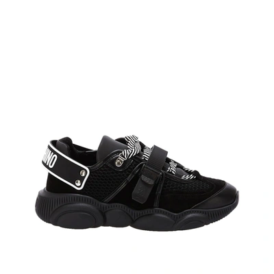 Moschino Teddy-sole Sneakers In Black