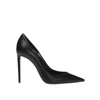 Saint Laurent Anja 105 Leather Pointed Pumps In Black