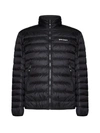 Palm Angels Logo-print Padded Jacket In Black Off White
