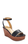 Jack Rogers Flagler Platform Wedge Sandal In Black/natural