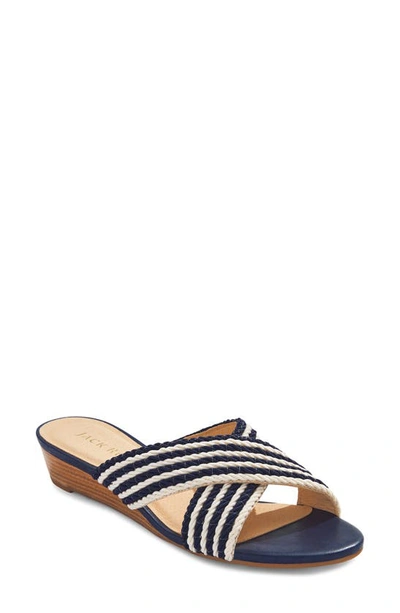 Jack Rogers Dolphin Wedge Sandal In Blue