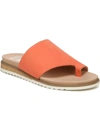 DR. SCHOLL'S SHOES ISLAND PEACE WOMENS FAUX LEATHER TOE LOOP SLIDE SANDALS