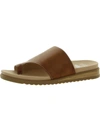DR. SCHOLL'S SHOES ISLAND PEACE WOMENS FAUX LEATHER TOE LOOP SLIDE SANDALS
