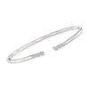 Rs Pure By Ross-simons Bezel-set Diamond Open-space Cuff Bracelet In Sterling Silver In Multi