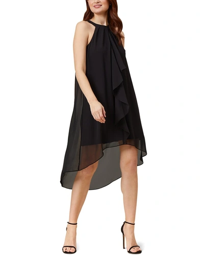 Adrianna Papell High-low Midi Dress In Black