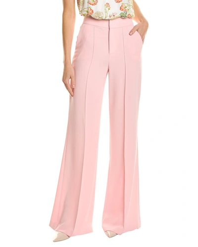 Alice And Olivia Alice + Olivia Dylan High-waist Wide Leg Trouser In Pink