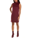 MICHAEL KORS MOCK NECK WOOL, ANGORA, & CASHMERE-BLEND SHIFT DRESS