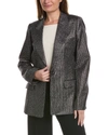 MICHAEL KORS GEORGINA ONE BUTTON WOOL-BLEND BLAZER