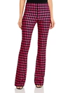 ALICE AND OLIVIA WOMENS HOUNDSTOOTH MID-RISE BOOTCUT PANTS