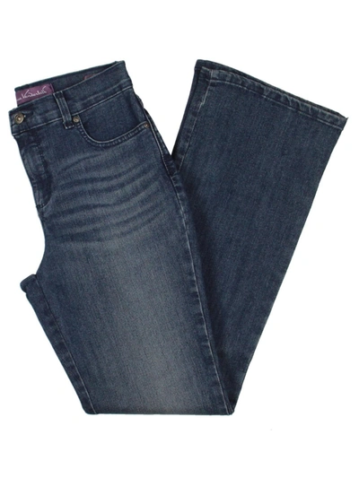 Gloria Vanderbilt Amanda Womens Denim Whisker Wash Bootcut Jeans In Multi