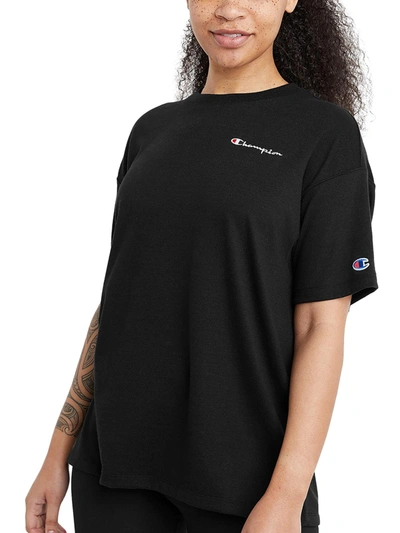 Champion Powerblend Womens Jersey Oversized T-shirt In Black