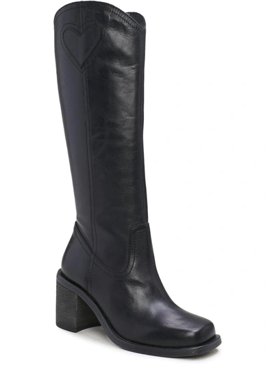 Lucky Brand Myinda Womens Leather Tall Knee-high Boots In Black