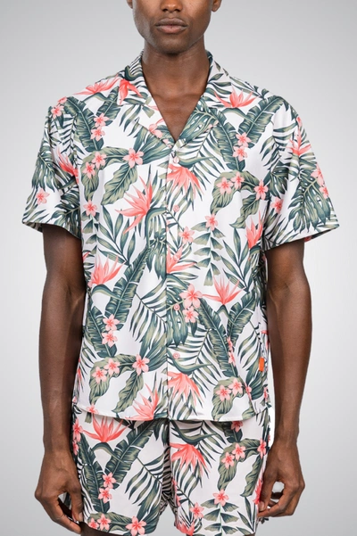 D.rt Leaf Print Shirt In White