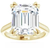 Pompeii3 Certified 5.02ct Emerald Cut Diamond Designer Engagement Ring Lab Grown 14k Gold In Multi