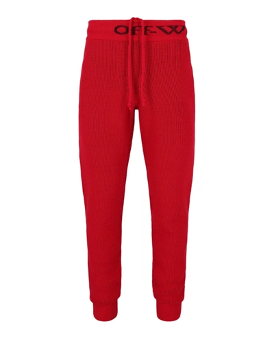 Off-white Slouch Knit Pants In Red