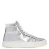 Giuseppe Zanotti Ecoblabber Metallic High-top Sneakers In Silver