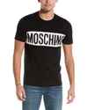 Moschino Black Logo Panel T-shirt In Black