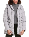 Canada Goose Belted Padded Down Jacket In Grey