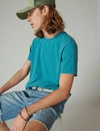 Lucky Brand Lucky Bran Men's Classic Venice Burnout Crewneck T-shirt In Blue