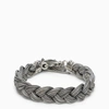 Emanuele Bicocchi Sterling Silver Braided Tassel Bracelet In Metal