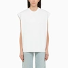 Stella Mccartney Stella Mc Cartney White Cotton Over Vest With Logo In White