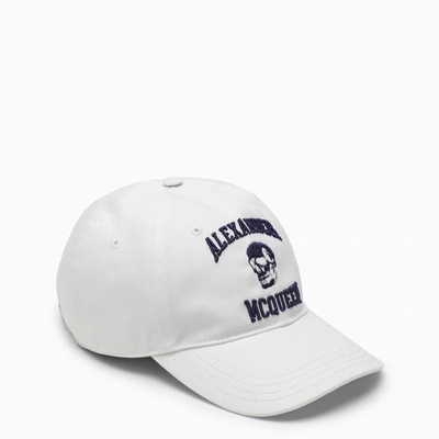 ALEXANDER MCQUEEN ALEXANDER MCQUEEN | WHITE BASEBALL CAP WITH LOGO