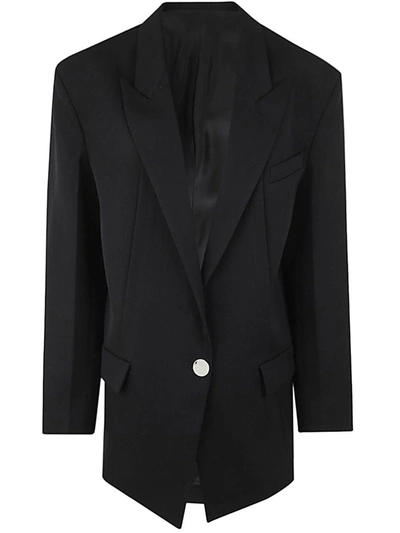 Attico Glen Virgin-wool Blazer In Black