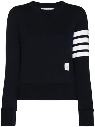 THOM BROWNE THOM BROWNE PULLOVER SWEATSHIRT WITH ENGINEERED 4 BARS IN CLASSIC LOOPBACK CLOTHING