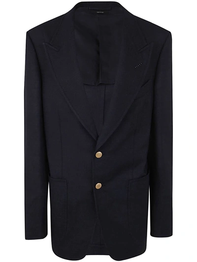 Tom Ford Single Breasted Jacket Clothing In Blue