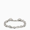 Emanuele Bicocchi Silver 925 Skull Chain Bracelet In Metallic