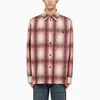 Bottega Veneta Checked Nubuck Shirt In Metal