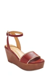 Jack Rogers Flagler Platform Wedge Sandal In Luggage/natural