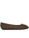 Michael Michael Kors Lillie Moc Womens Faux Leather Logo Moccasins In Brown