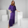Lunya High Waist Washable Silk Pajamas In Flying Fig