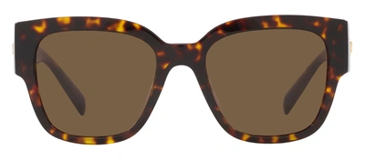 Versace Ve 4437u 108/73 Square Sunglasses In Brown