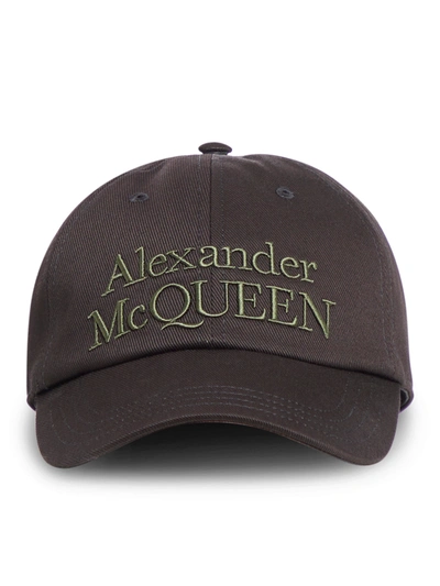 Alexander Mcqueen Embroidered Logo Baseball Cap In Black