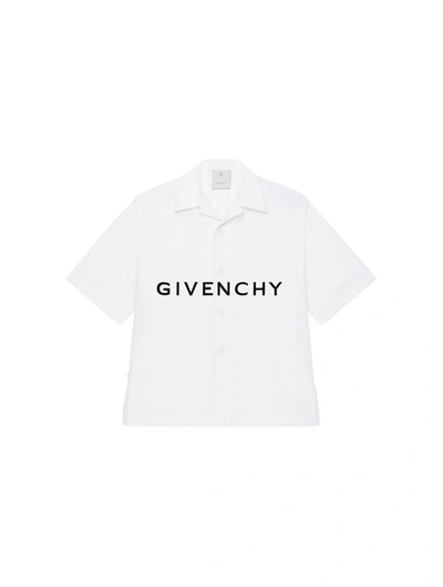 Givenchy Kids' Archetype Hawaiian Shirt In White