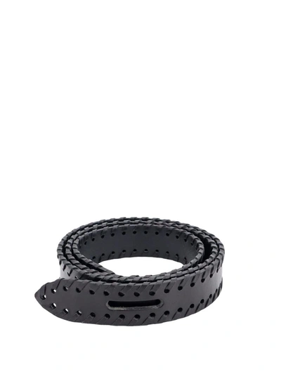 Isabel Marant Lecce Knotted Leather Belt In Black