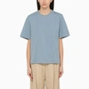 By Malene Birger Large Round Neck Blue T Shirt In Organic Cotton In Blue