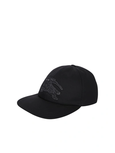 Burberry Black Cotton Baseball Cap