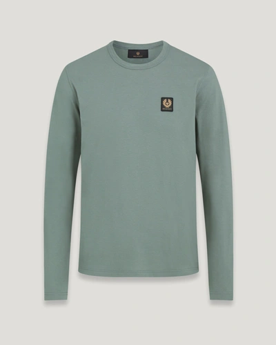 Belstaff Long Sleeved T-shirt In Mineral Green