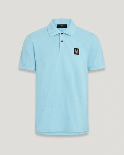 Belstaff Short Sleeved Mens Polo In Skyline Blue