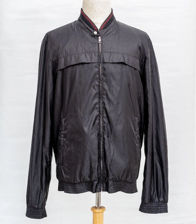 Pre-owned Gucci Black Zip Up Windbreaker