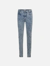Frame The Snapped Denim Leggings In Blue