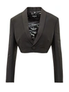 Dsquared2 Cropped Tailored Jacket In Black