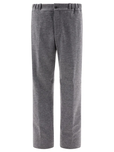 Lanvin Wool Elasticated Trousers In Grey