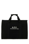 APC A.P.C. MAN BLACK CANVAS RECUPERATION SHOPPING BAG