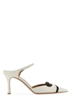 MALONE SOULIERS MALONE SOULIERS WOMAN WHITE LEATHER BONNIE MULES