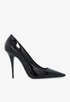 Saint Laurent Zoe 110m Patent Leather Pumps In Black