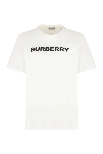 Burberry Logo T-shirt In Cotton In White